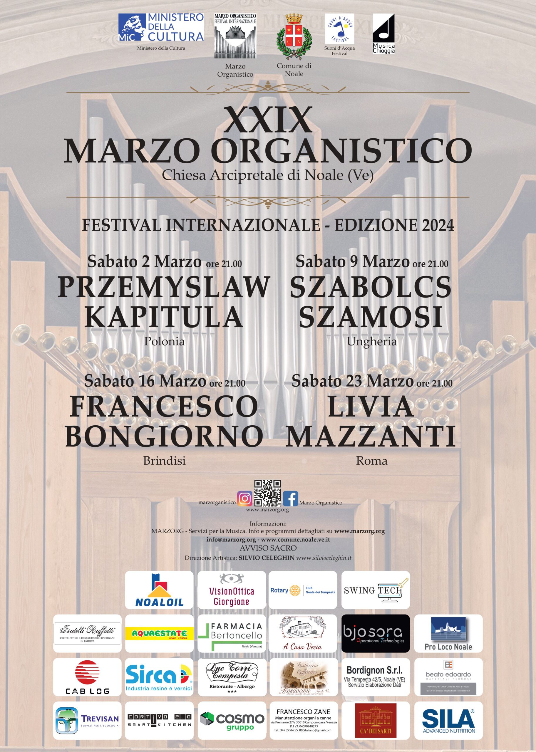 Scopri di più sull'articolo PRESENTAZIONE FESTIVAL MARZO ORGANISTICO 2024