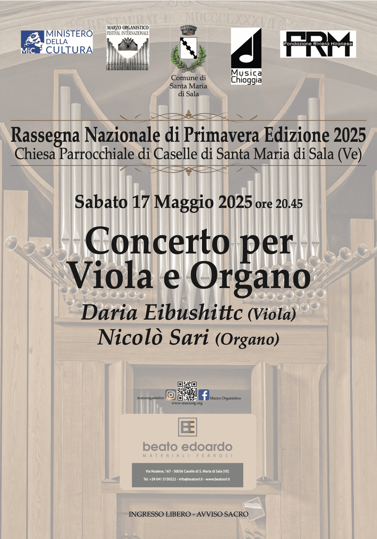 Al momento stai visualizzando CONCERTO – 17 MAGGIO 2025