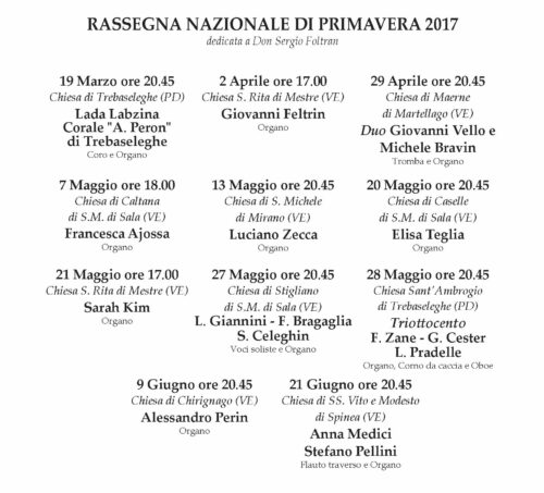 Rassegna Nazionale di Primavera 2017