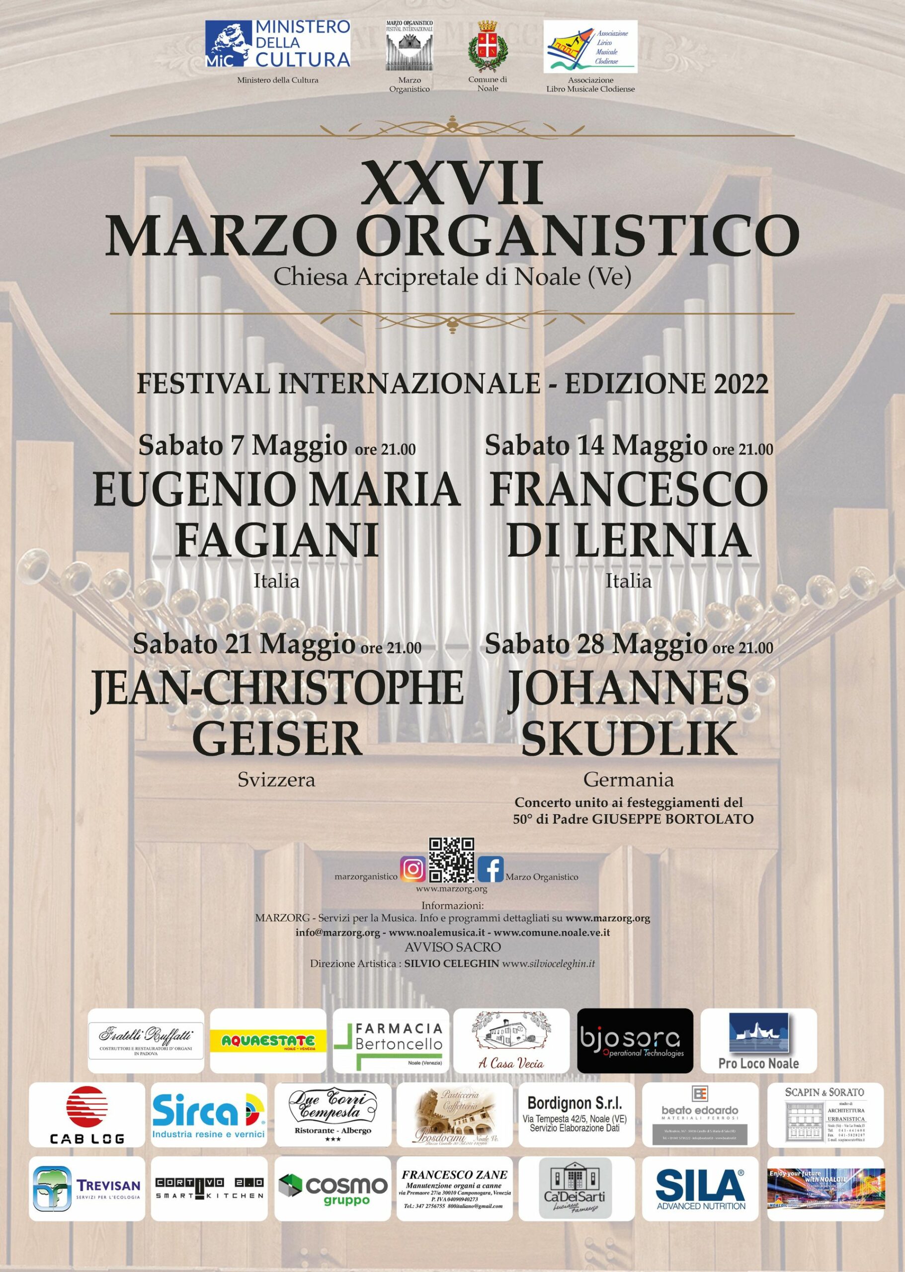 Al momento stai visualizzando XXVI Festival Marzo Organistico 2022