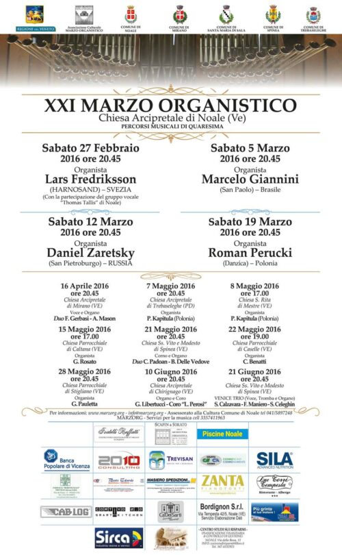 XXI Festival Marzo Organistico 2016